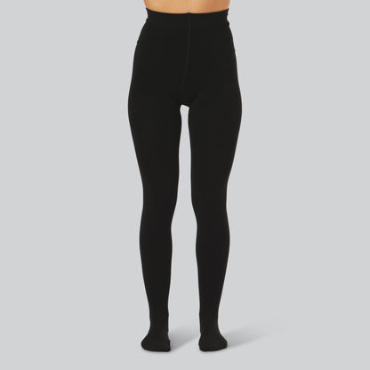 Bambus strømpebukser i sort m. inderfor til kvinder