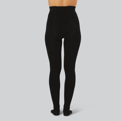 Bambus strømpebukser i sort m. inderfor til kvinder